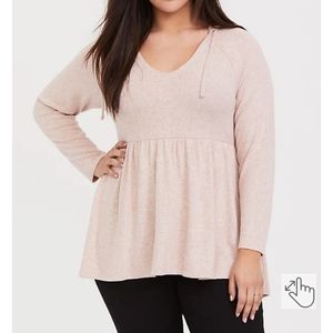 Pink Torrid babydoll sweatshirt